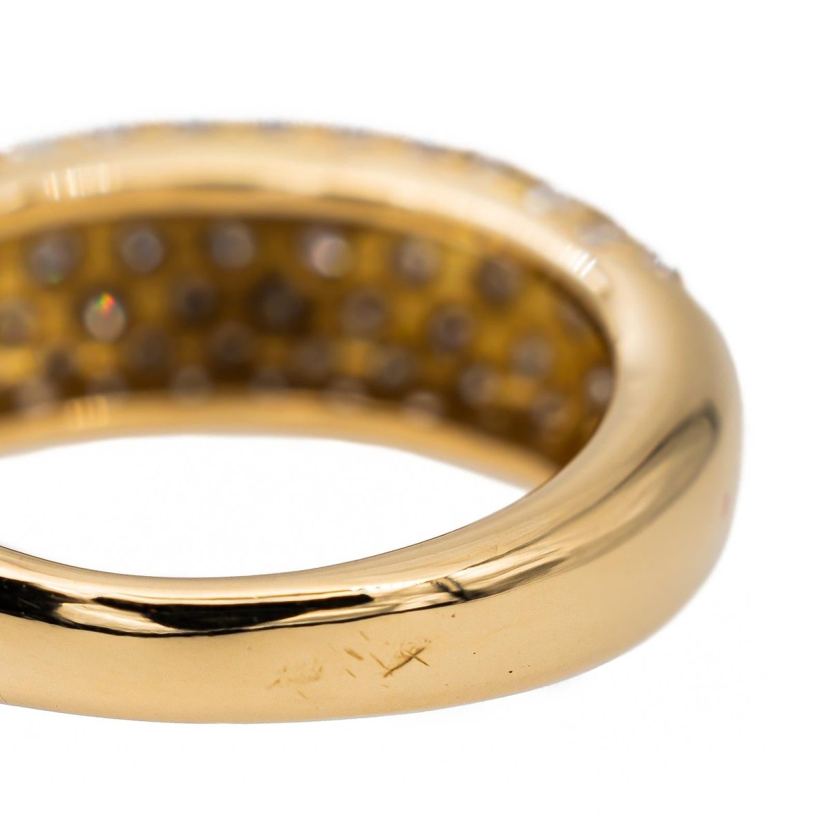 Bague Jonc en or jaune et diamants - Castafiore