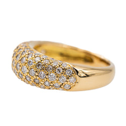 Bague Jonc en or jaune et diamants - Castafiore