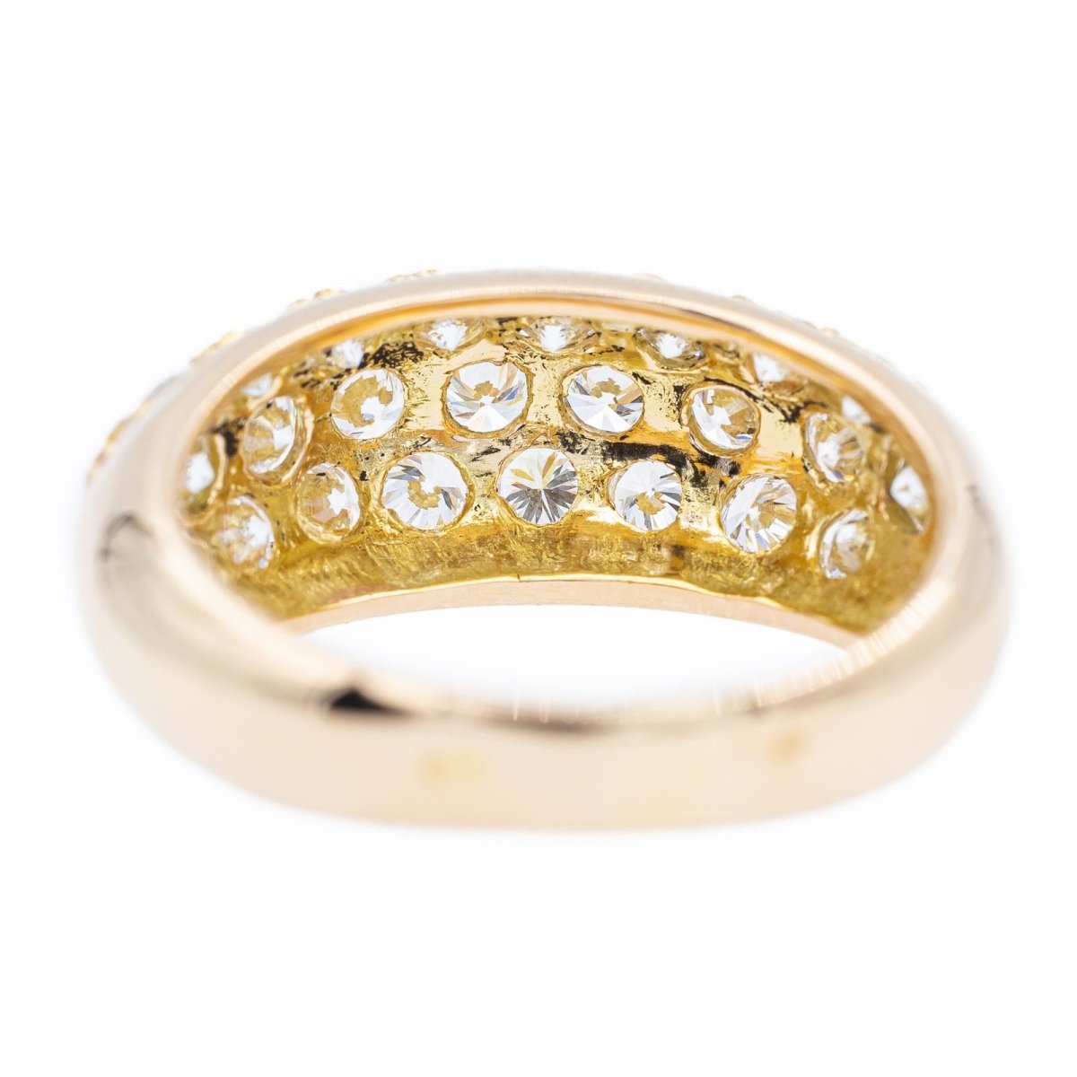 Bague Jonc en or jaune et diamants - Castafiore