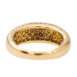 Bague Jonc en or jaune et diamants - Castafiore