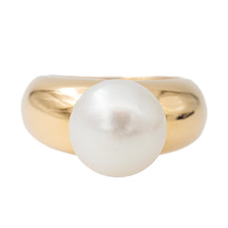 Bague Jonc en or jaune et perle - Castafiore