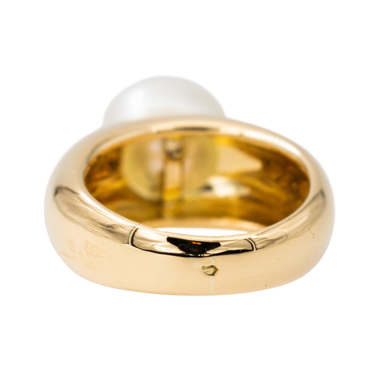 Bague Jonc en or jaune et perle - Castafiore