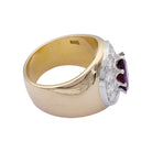 Bague Jonc en or jaune, or blanc, rubis et diamants - Castafiore