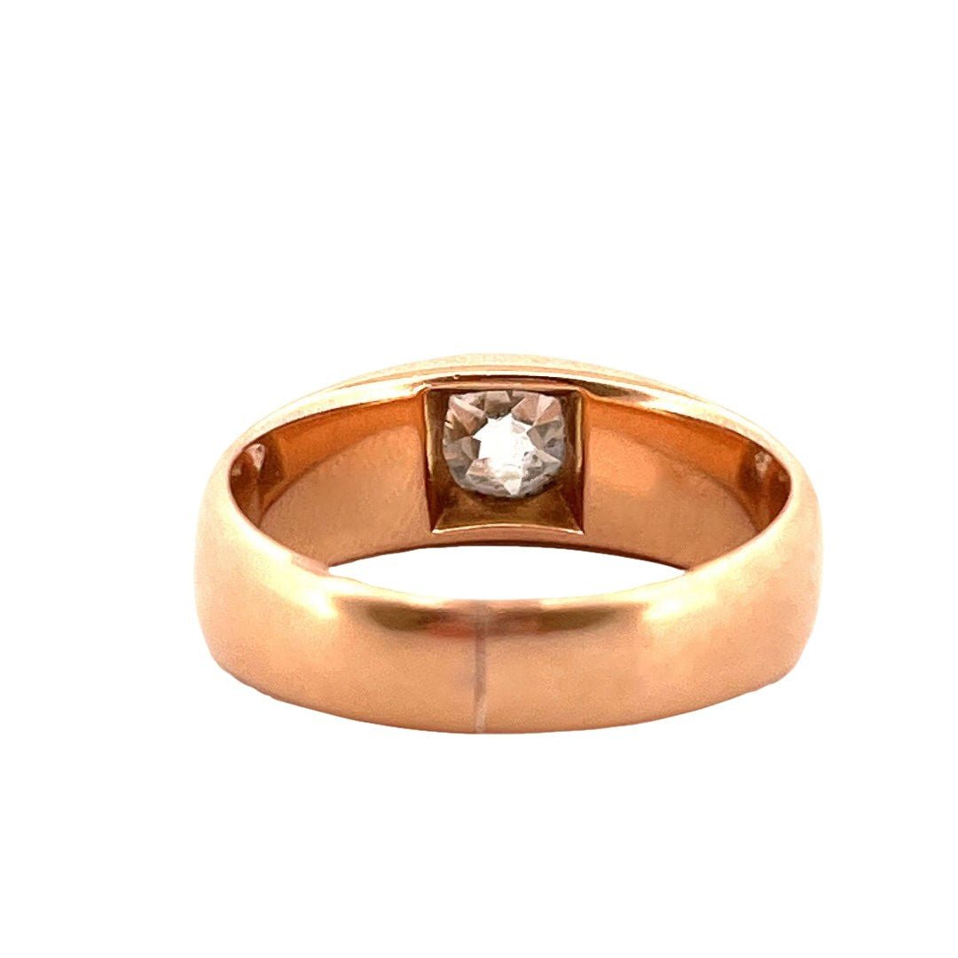 Bague Jonc en or rose et diamant - Castafiore