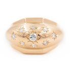 Bague Jonc en or rose et diamants - Castafiore