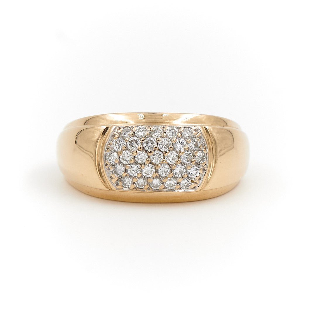 Bague Jonc Or jaune Diamant - Castafiore