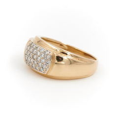 Bague Jonc Or jaune Diamant - Castafiore