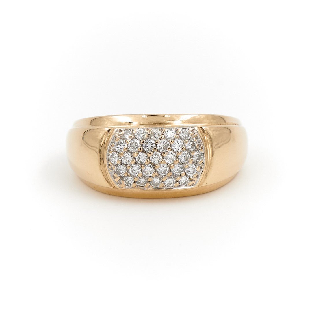 Bague Jonc Or jaune Diamant - Castafiore