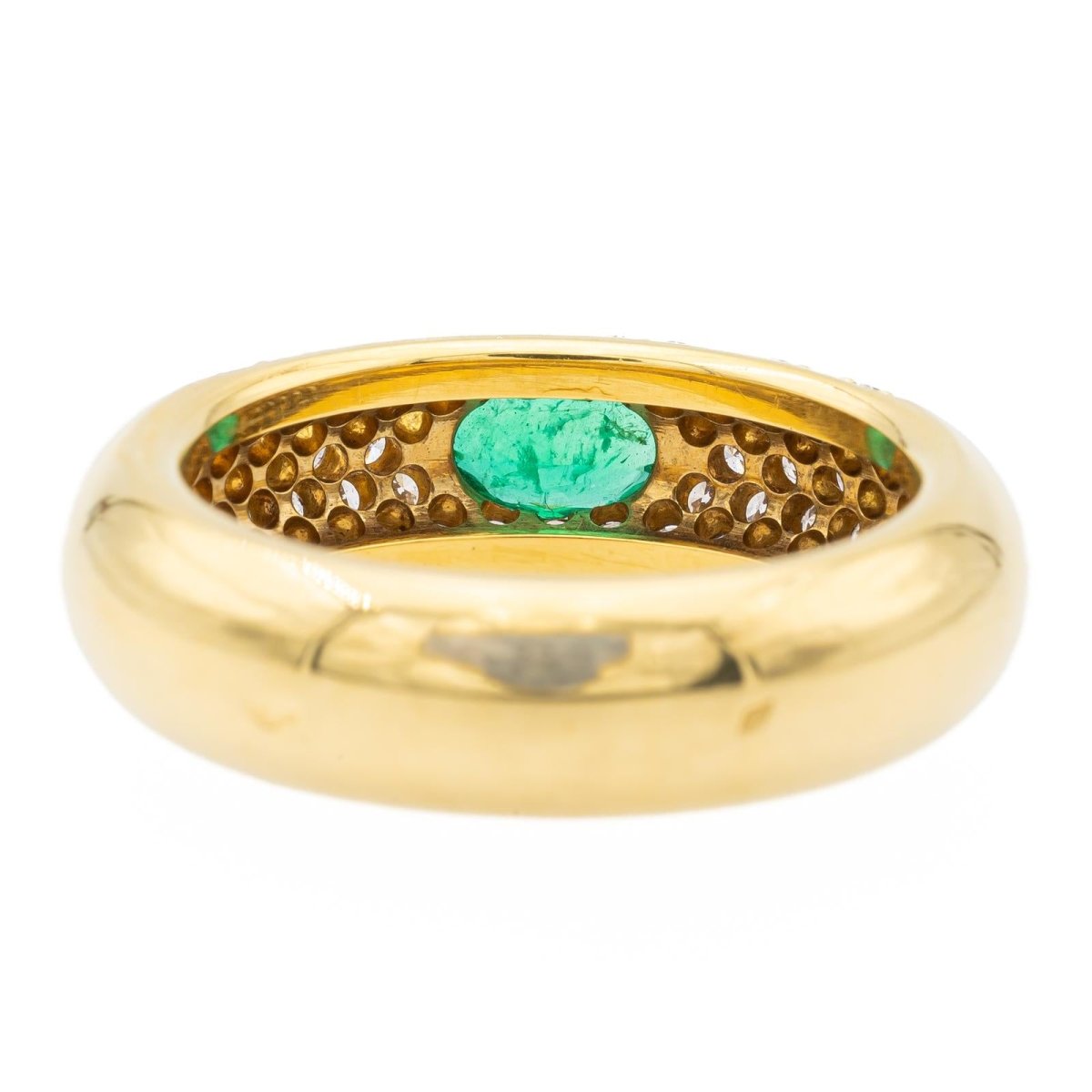 Bague Jonc Or jaune Emeraude - Castafiore