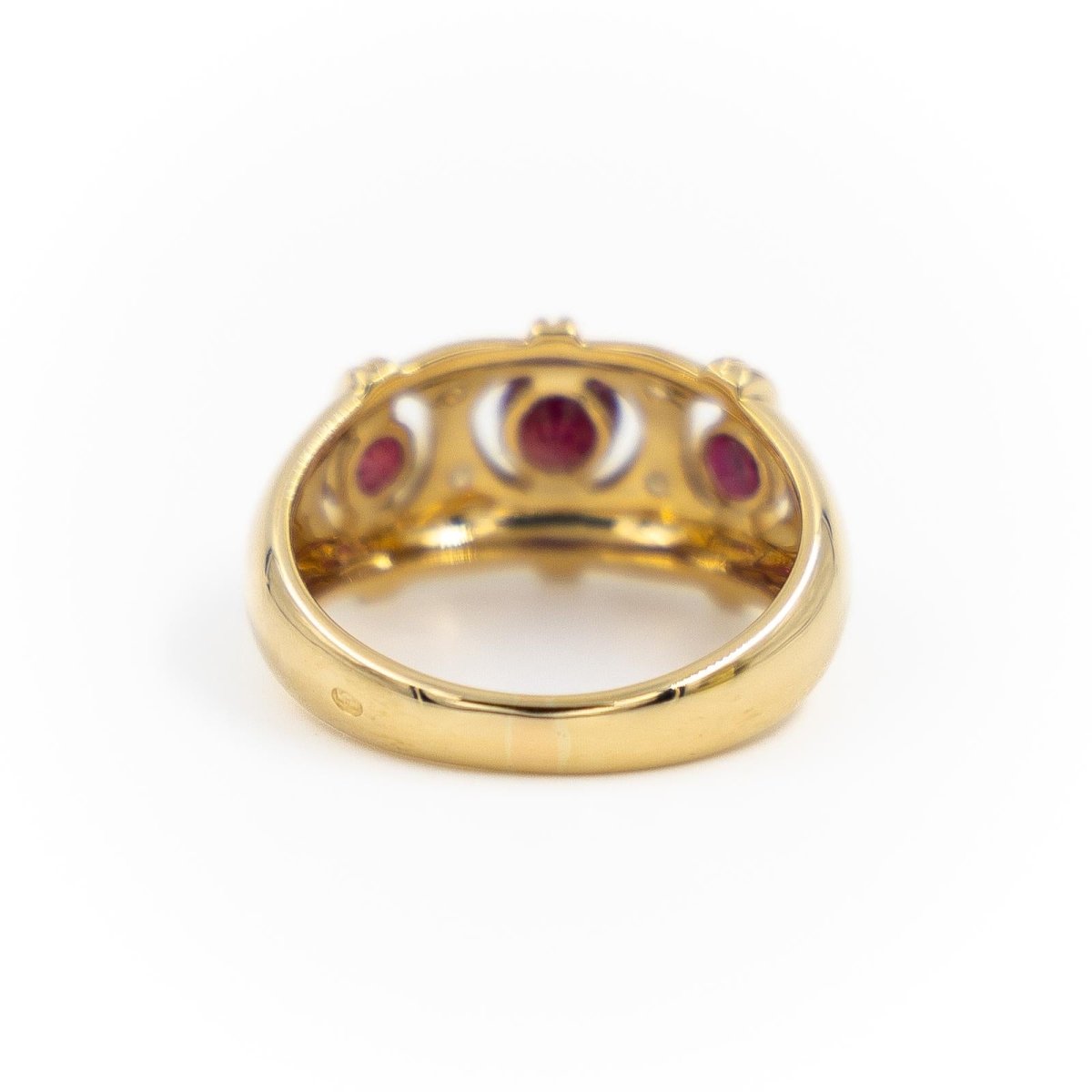 Bague Jonc Or jaune Rubis - Castafiore