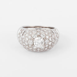 Bague jonc pavée de diamant de diamant - Castafiore