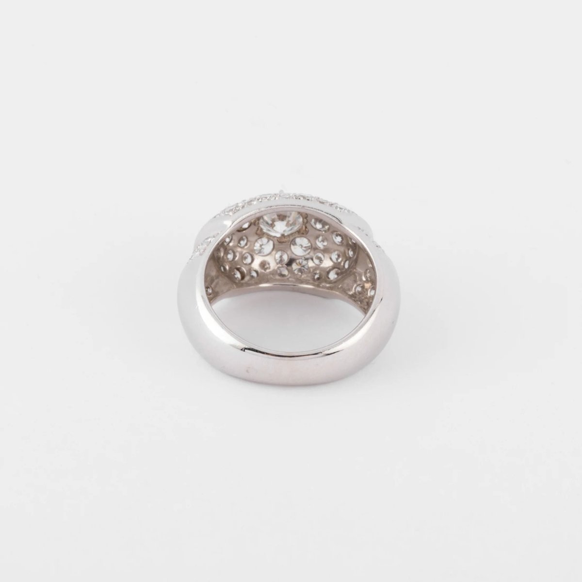 Bague jonc pavée de diamant de diamant - Castafiore