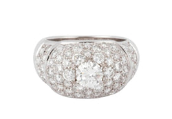 Bague jonc pavée de diamant de diamant - Castafiore