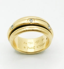 Bague Jonc PIAGET "Possession" en or jaune et diamants - Castafiore