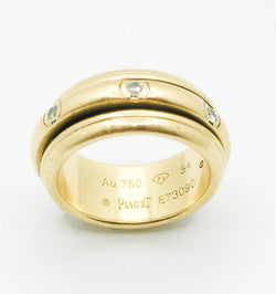 Bague Jonc PIAGET "Possession" en or jaune et diamants - Castafiore
