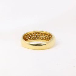 Bague jonc vintage en or pavée de diamants - Castafiore