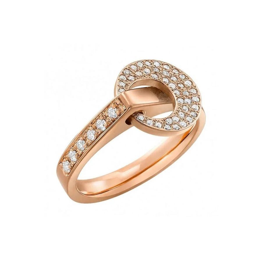 Bague Lilistone L'Originale Rond Or Rose Diamants - Castafiore