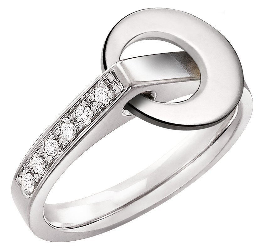 Bague lilistone or gris diamants - Castafiore