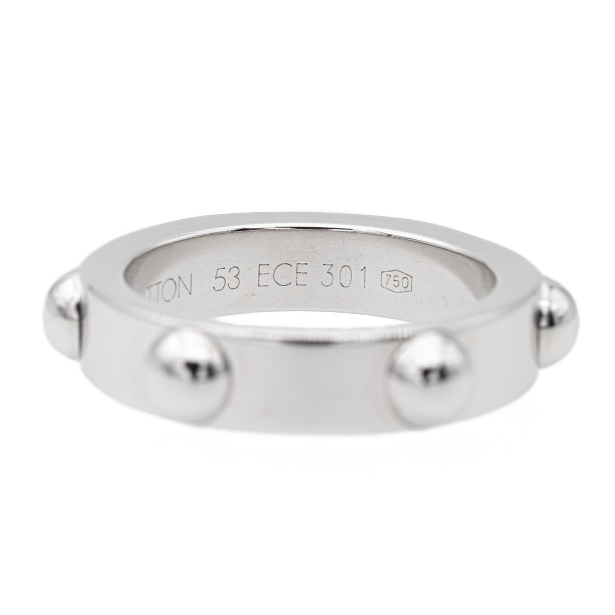 Bague LOUIS VUITTON Clous en or blanc - Castafiore