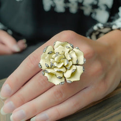 Bague Lydia Courteille or noir diamants - Castafiore