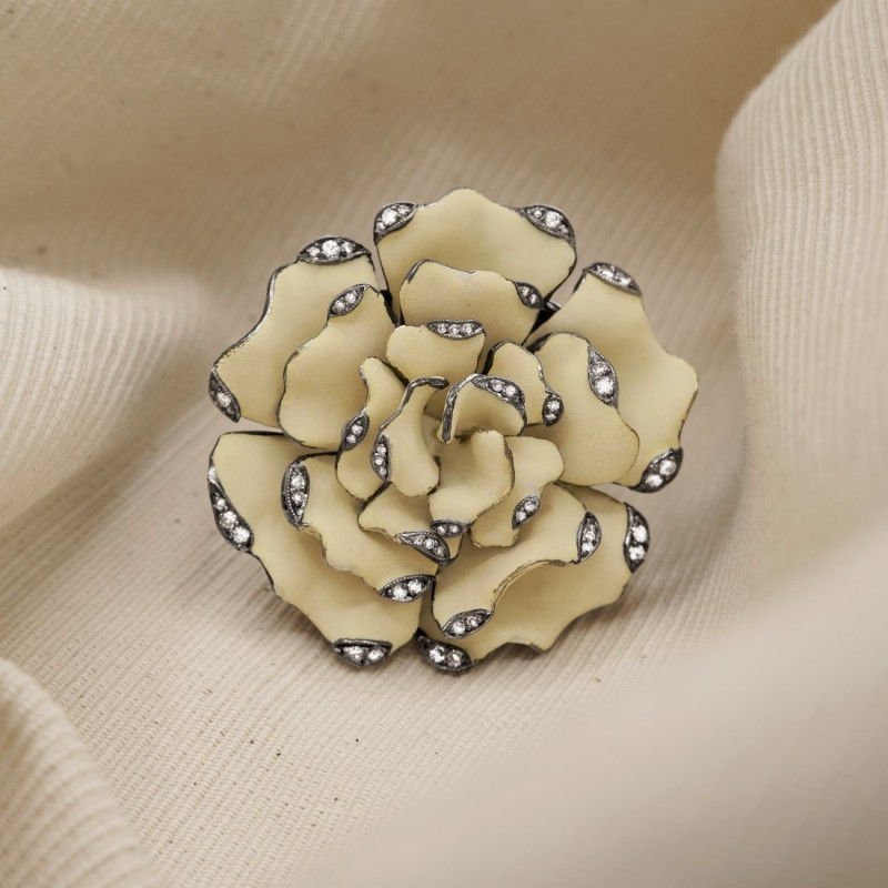 Bague Lydia Courteille or noir diamants - Castafiore