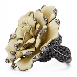 Bague Lydia Courteille or noir diamants - Castafiore