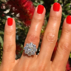 Bague marguerite en diamant - Castafiore