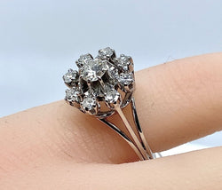 Bague marguerite en or 18 carats et diamants - Castafiore