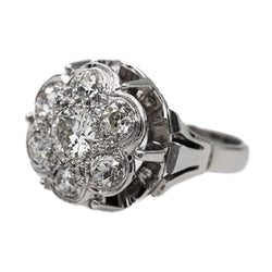 Bague Marguerite en or blanc et diamant - Castafiore