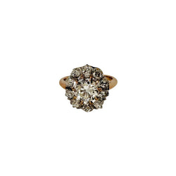Bague Marguerite en or rose et diamants - Castafiore