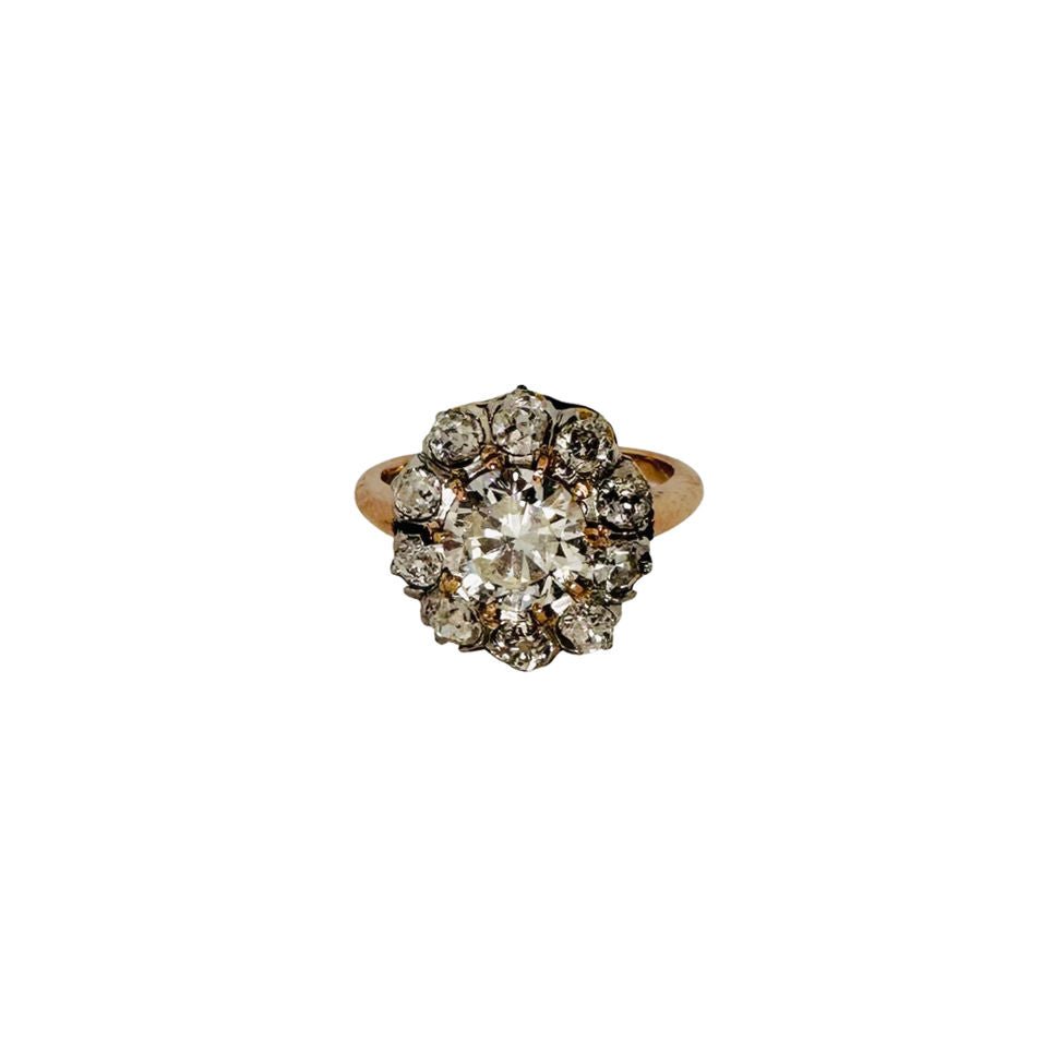 Bague Marguerite en or rose et diamants - Castafiore