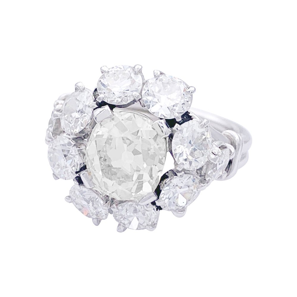 Bague Marguerite en platine et diamants - Castafiore