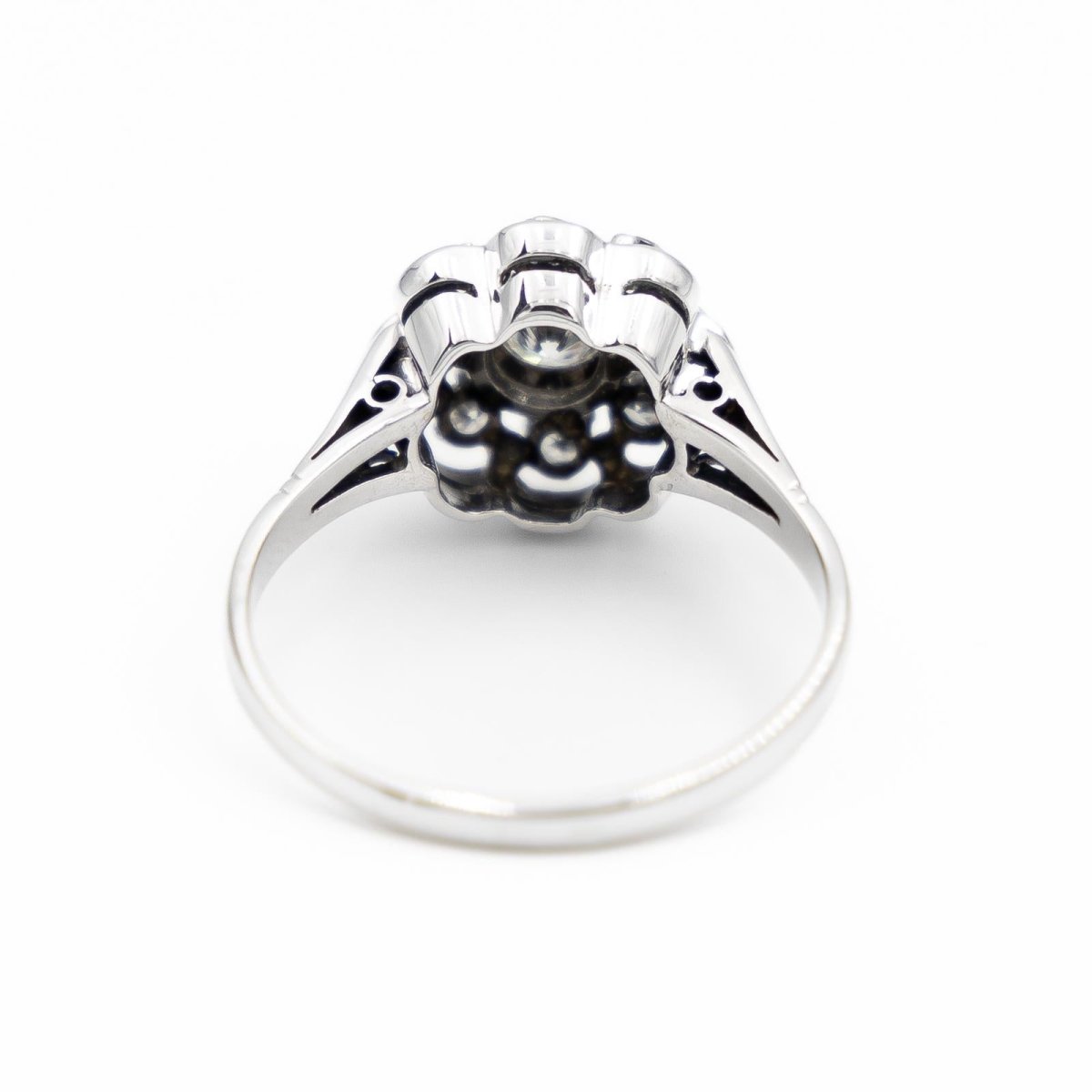 Bague Marguerite Or blanc Diamant - Castafiore