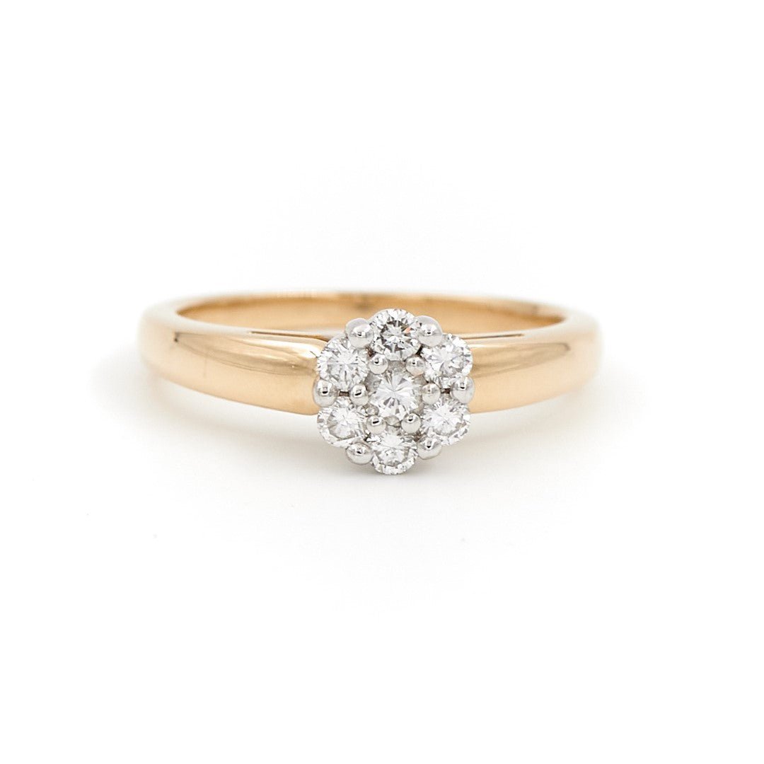 Bague Marguerite Or jaune Diamant - Castafiore