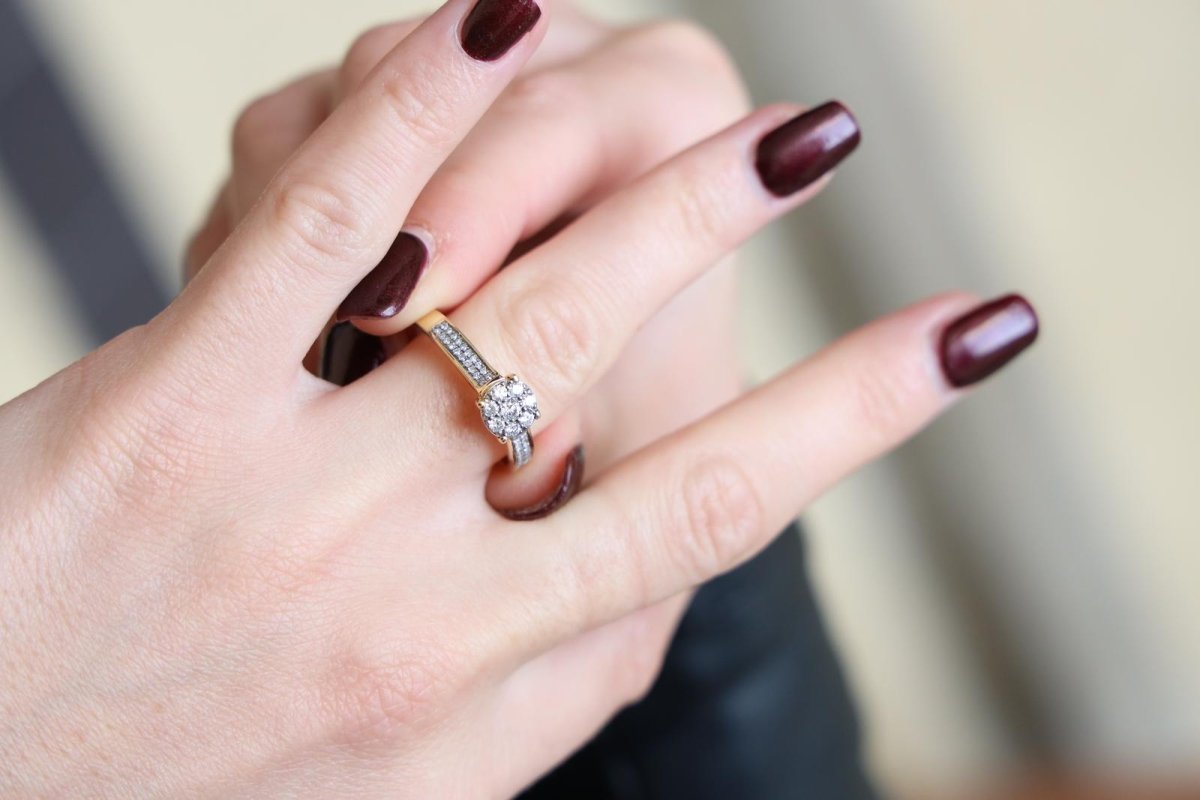 Bague Marguerite Or jaune Diamant - Castafiore