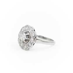Bague Marguerite Platine Diamant - Castafiore