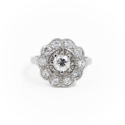 Bague Marguerite Platine Diamant - Castafiore