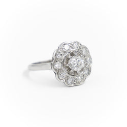 Bague Marguerite Platine Diamant - Castafiore