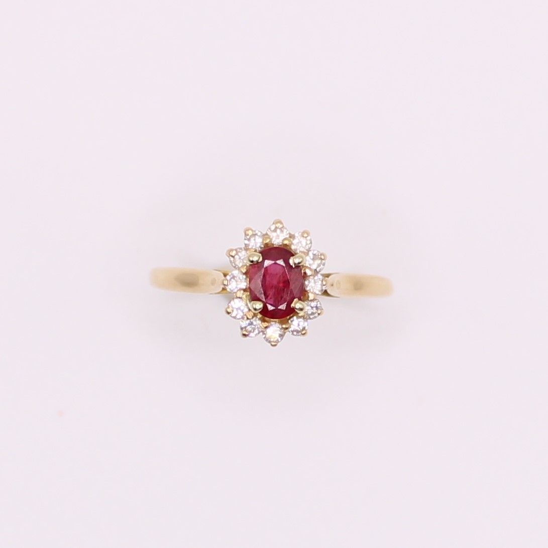 Bague Marguerite Rubis Diamants - Castafiore