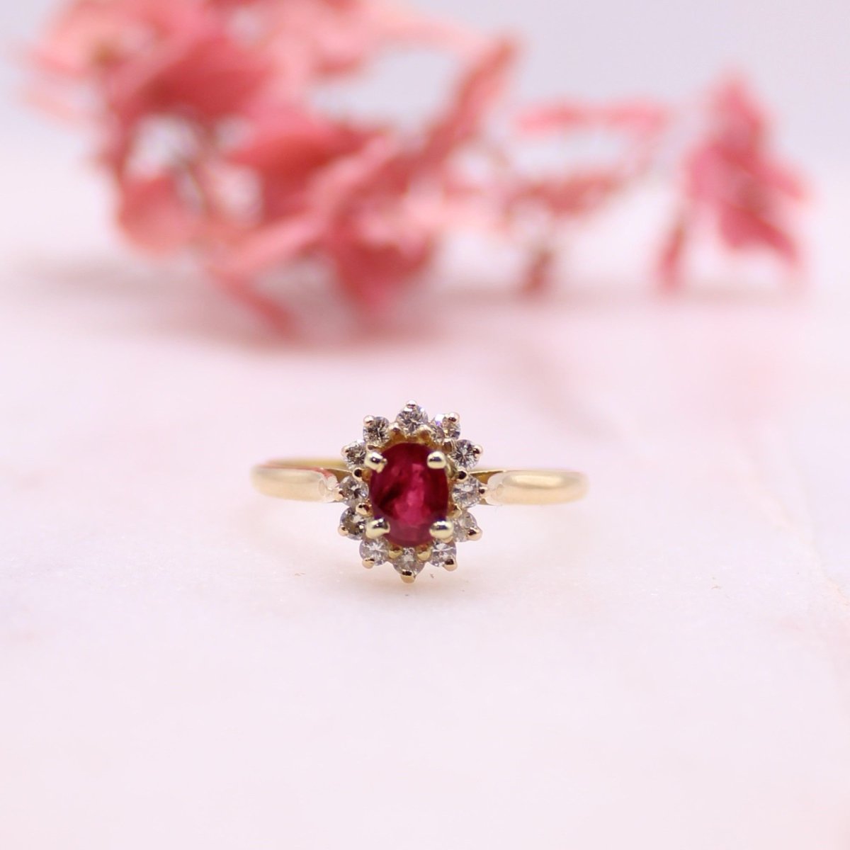 Bague Marguerite Rubis Diamants - Castafiore