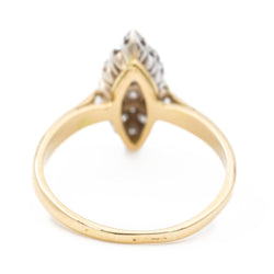 Bague Marquise en or jaune et diamants - Castafiore