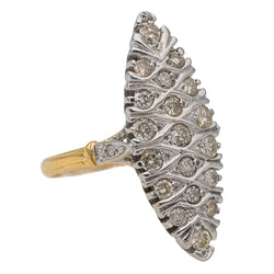 Bague Marquise Or blanc Diamant - Castafiore