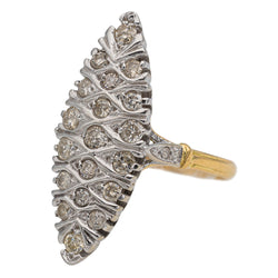 Bague Marquise Or blanc Diamant - Castafiore