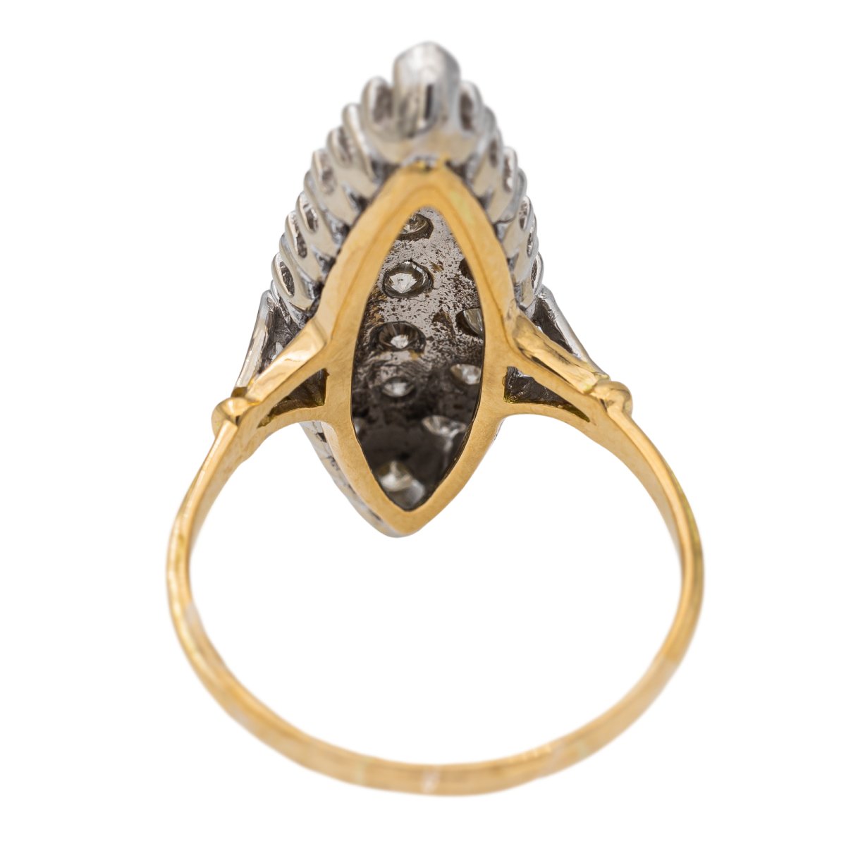 Bague Marquise Or blanc Diamant - Castafiore