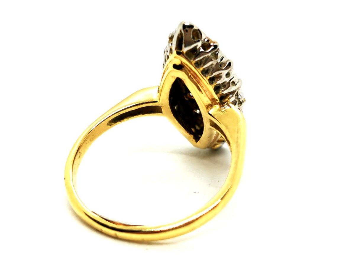 Bague Marquise Or blanc Diamant - Castafiore