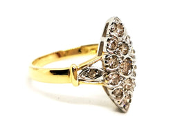Bague Marquise Or jaune Diamant - Castafiore