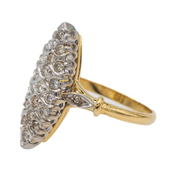 Bague Marquise Or jaune Diamant - Castafiore