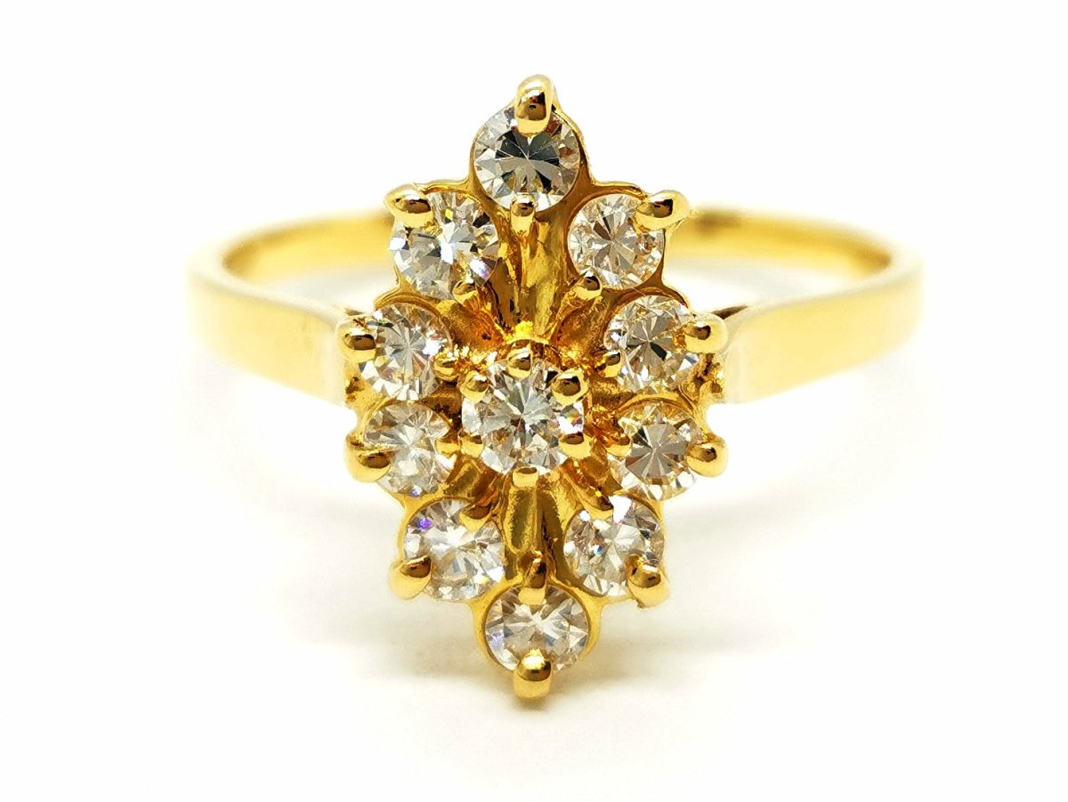 Bague Marquise Or jaune Diamant - Castafiore