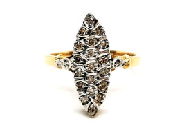 Bague Marquise Or jaune Diamant - Castafiore