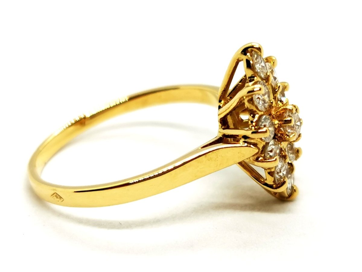 Bague Marquise Or jaune Diamant - Castafiore